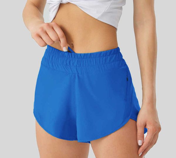 

designer womens shorts lu yoga fit zipper pocket high rise quick dry women train lulus short loose style breathable hui0 24a
