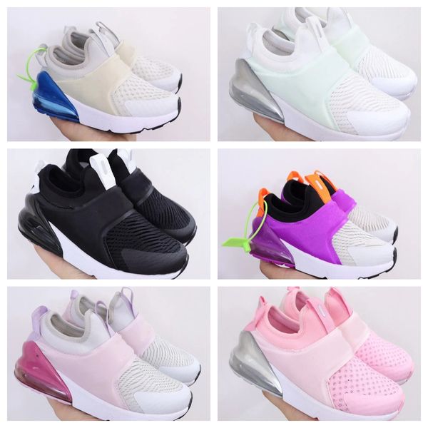 

luxury kids shoes toddler air shoes boys girl infant baby 27c trainers kid sneakers 270 children youth chaussures enfants max270 baskets enf, Black