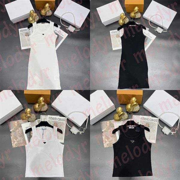 

summer sport vest women elastic slim dress fashion outdoor short crop sleeveless skirts, Black