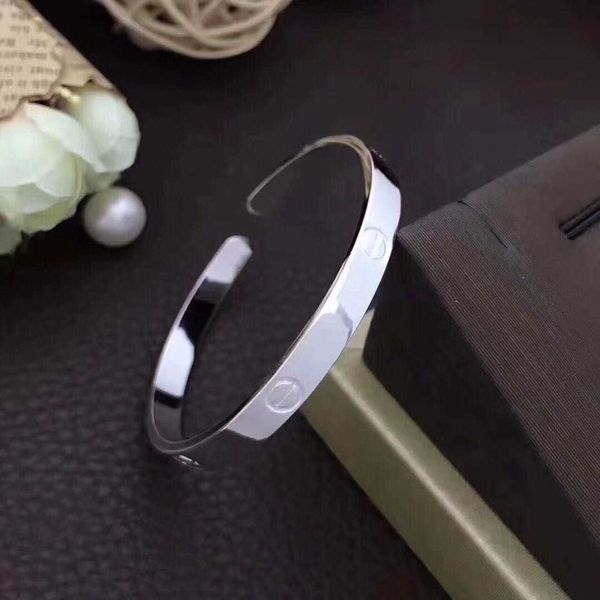 

designer bracelet carti love bangle silver bracelet opening fashion slotted knife couple red new day valentines gift, Black