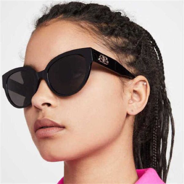 

luxury designer sunglasses 20% off fashion female ins same personalized cat eyes panel male bb0050, White;black