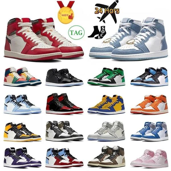 

jumpman 1 basketball shoes lost found denim 1s starfish patent bred unc toe mid space jam dark mocha reverse laney twist women mens trainers