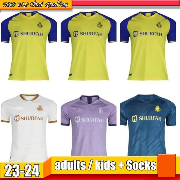 

ronaldo al nassr fc soccer jerseys 2022 2023 home yellow jerseys de futbol 22 23 cr7 gonzalo martinez talisca ghislain konan vincent aboubak, Black;yellow