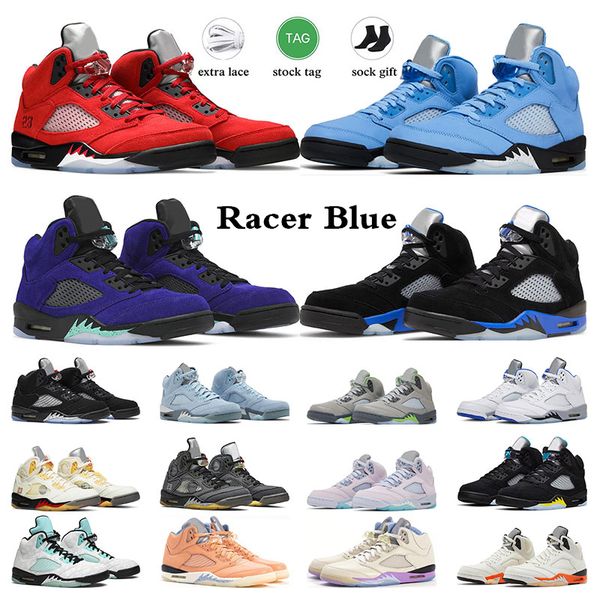 

5s men basketball shoes jumpman 5 mens sneakers unc racer blue aqua alternate grape raging bull oregon outdoor women sports trainers size 5.