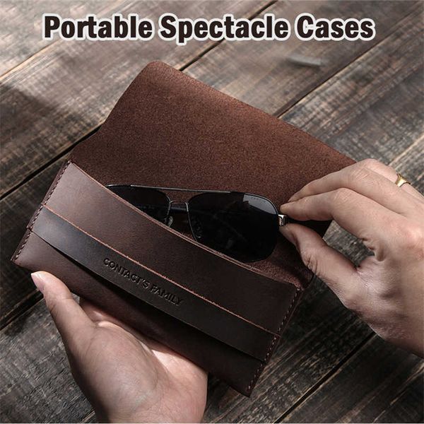 

sunglasses cases bags portable eyeglasses case handmade cow leather eye glasses bag for sunglasses protector case protable soft eyeglass sto