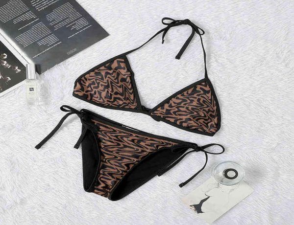 

women039s swimsuit f letter printed split bikini tether triangle bag swimsuit5838278