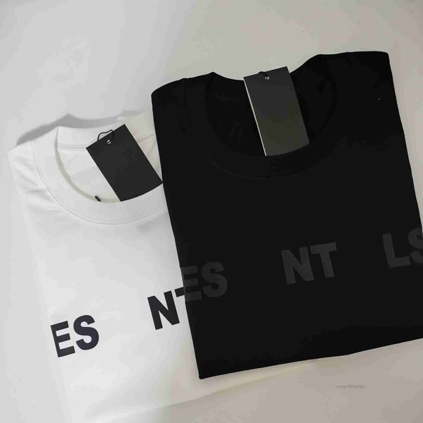 

advanced version ess print t shirt men women 100% cotton round neck rubber letter designer graphic excellent quality 3xl 4xl clothing short, White;black