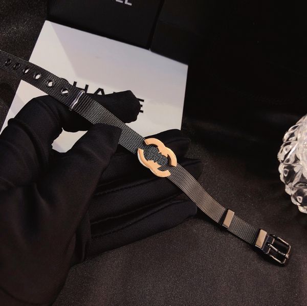 

fashion leather gold bangle bracelets designer gift black bracelet brand gift bracelet vintage jewelry bangle with box wedding