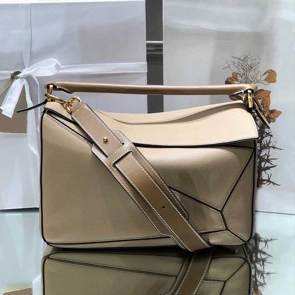 

new puzzle geometric bag splice design handheld one shoulder crossbody women's