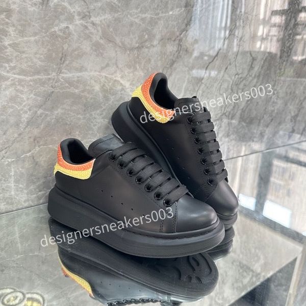 

new men designer flat sneaker casual shoes canvas leather white green blue letter overlays fashion platform mens womens low sneakers, Black