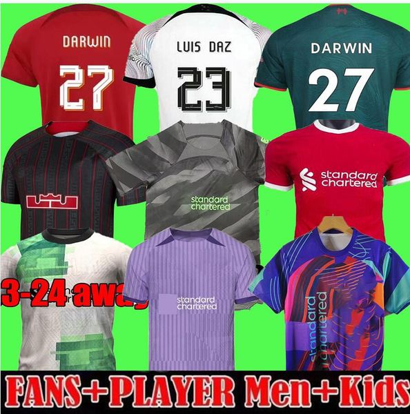 

24 23 22 a.becker pre match 23 24 the reds soccer jerseys special gakpo elliott darwin 2022 2023 2024 luis diaz alexander arnold football ki, Black;yellow