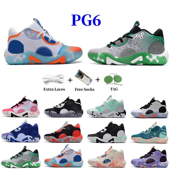 

paul george pg 6 basketball shoes mens sneaker fog grey pg6 fluoro all star white black mint blue paisley bred infrared mens trainers sports