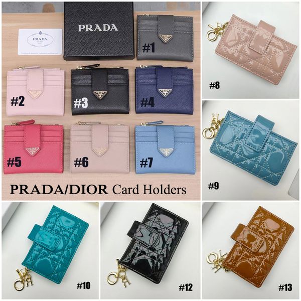 

dupe di-or pra-da mini cute fashion card bags card holder pouch with gift box