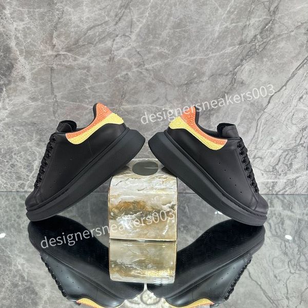 

new men designer flat sneaker casual shoes canvas leather white green blue letter overlays fashion platform mens womens low sneakers2023, Black