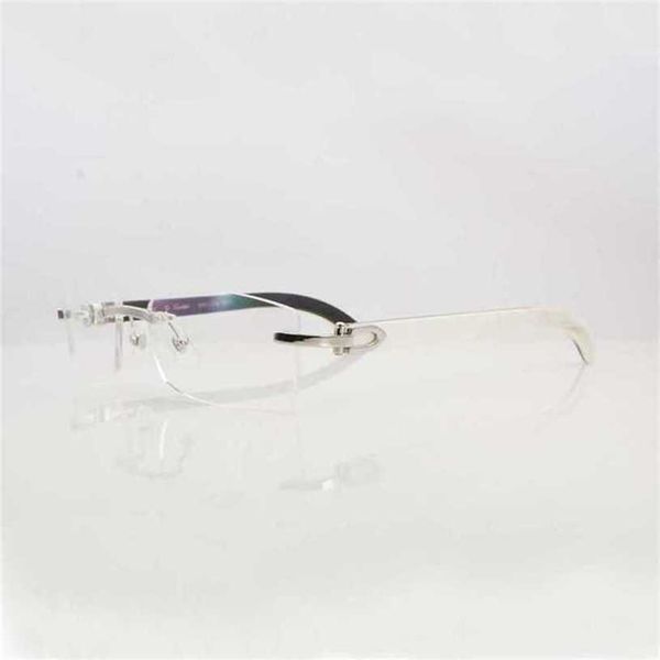 

luxury designer sunglasses 20% off clear eye glasses frames for men women accessories rimless natural buffalo horn gold transparent eyeglass, White;black