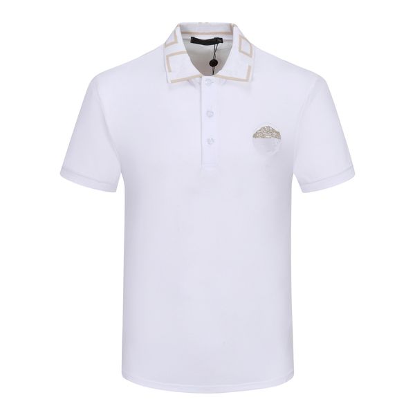 

2023sp new men's polo shirt short sleeve t-shirt loose summer solid half sleeve t-shirt casual men's asian size m-3xl, White;black