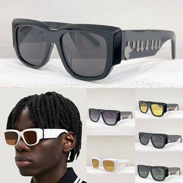 

23ss season version mens sunglasses for women peri005 latest style fashion all-match mirror legs with metal oversized letters uv protection, White;black