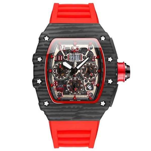 

brand sports men wristwatch luxury men's automatic quartz watch mclaren cool male watches trend silicone man military des336z, Slivery;brown