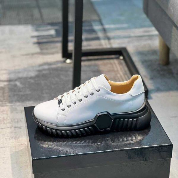 

luxury designer casual shoes real leather calfskin supersonic sneakers shoes comfort low flats outdoor trainers men's pp walking shoe u, Black