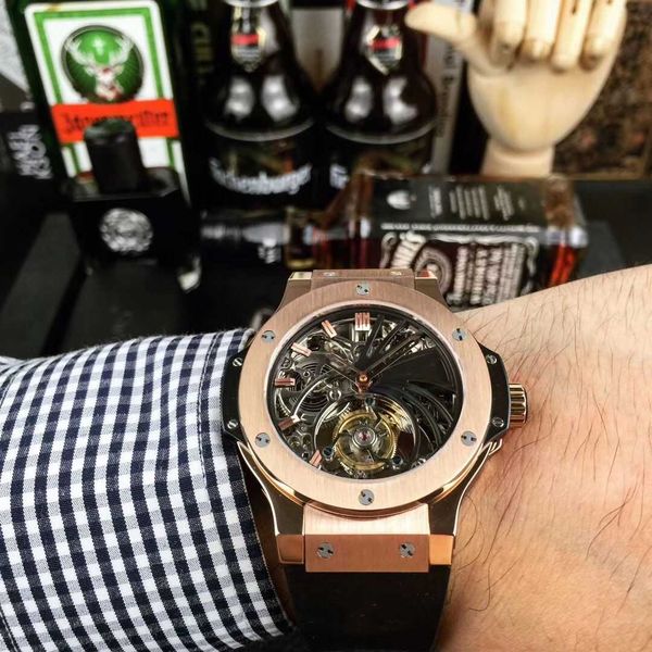 

luxury milles business leisure men's mechanical watch real tuo flywheel full hollow fashion personality fashion watch waterproof rubber, Slivery;golden