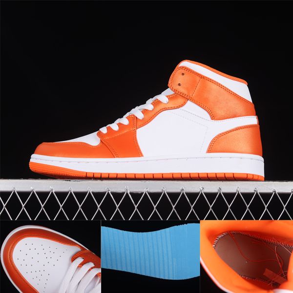 

jumpman 1 mid mens womens basketball shoes surface dm3531-800 total orange men women designers sports sneakers trainer shoe