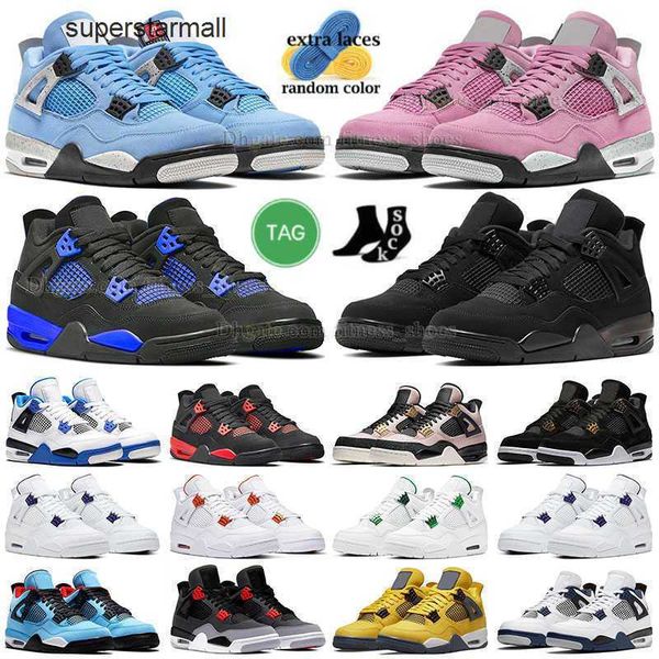 

black cat jumpman 4 retro 4s basketball shoes mens blackcats canavs bred military red blue thunder royal j4 j4s pink union offs purple white