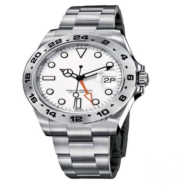 

men's watch master design limited edition bp maker 42mm explorer 216570 stainless steel asia 2813 white dial movement mechani244h, Slivery;brown