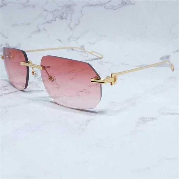 

luxury designer sunglasses 20% off lentes de sol rimless men candy vintage retro glasses shades for women wholesale eyewearkajia, White;black