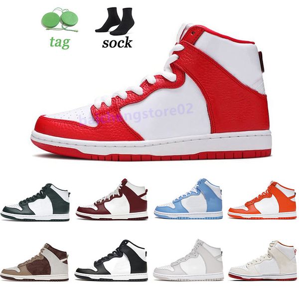

2023 designer sb dunks high mens running shoes syracuse university red aluminum white black sulfur ambush lime premier chicago royal men wom