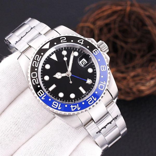 

men fashion watch stainless steel ceramic bezel mens automatic watches jubliee strap 40mm mechanical wristwatch gift 3164, Slivery;brown