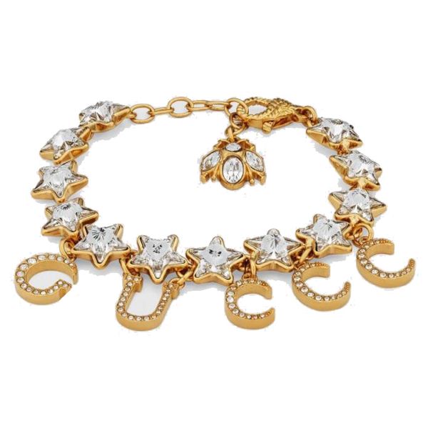

chain new designer bracelet 12 star alphabet bees jewelry bracelet quality, Black