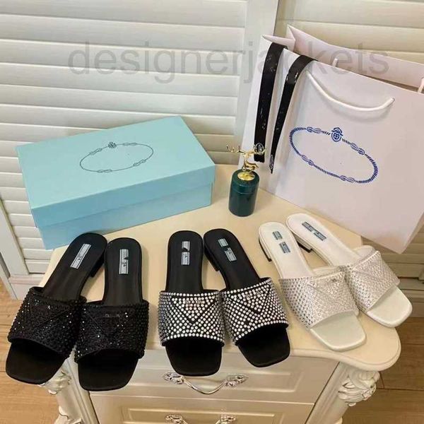 

slippers designer spring summer new product triangle red star with rhinestone kitten heel high mesh flat tg8k, Black
