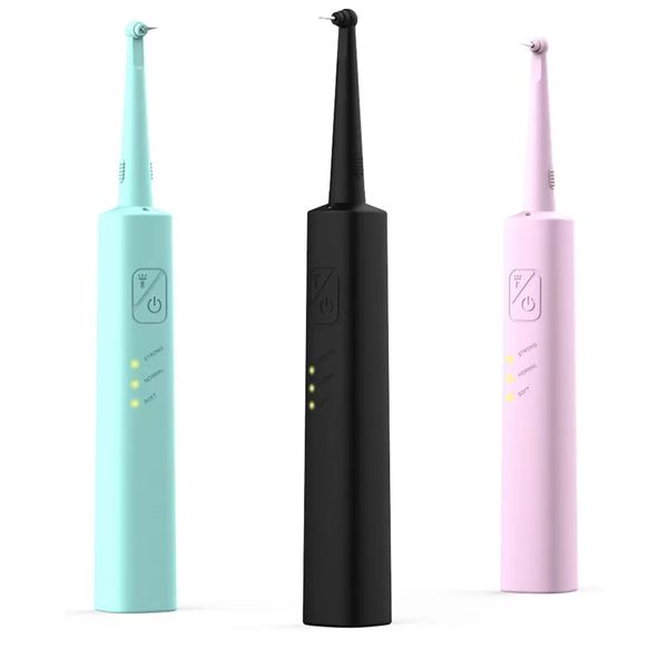 

new led light dental scaler tooth stain cleaner calculus remover with double cleaning head