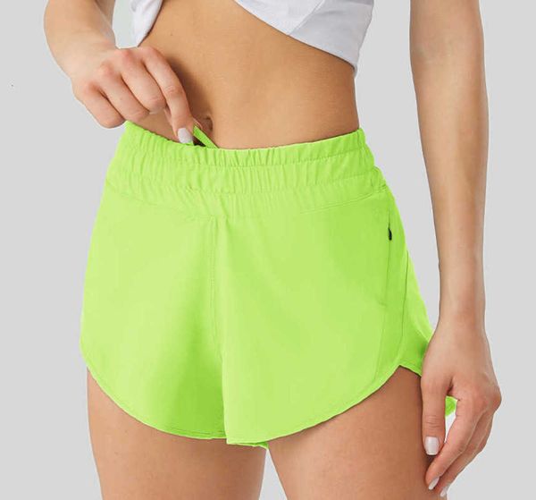 

designer womens shorts lu yoga fit zipper pocket high rise quick dry women train lulus short loose style breathable gjsc 222s casual fashion