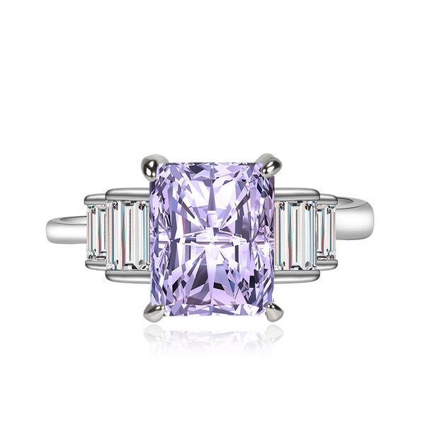 

wemon solitaire ring square style zircon colored gemstone engagement wedding jewelry plated 5pcs/lot, Golden;silver