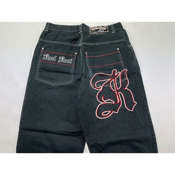 

women s jeans hip hop huruf pribadi y2k retro amerika baru celana kaki lurus longgar wanita denim fashion tren pria 230328, Blue