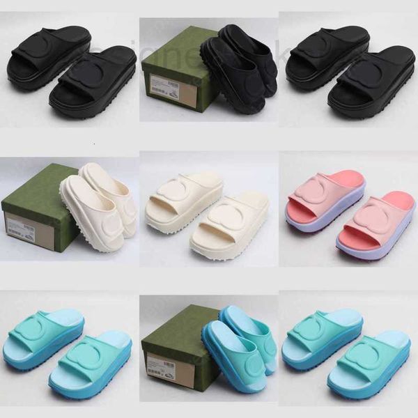 

slippers trend thick bottom designer sandal womans fashion high heel pantoufle sliders ladys summer indoor slipper outdoor non-slip flat bea, Black