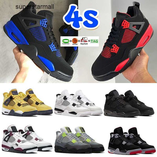

jumpman 4 basketball shoes 4s mens women sneakers military black cat game royal university blue tour yellow red thunder sneakers se neon whi