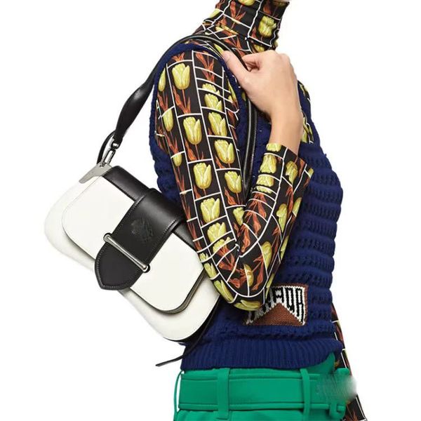 

luxury designer crossbody bag underarm purse clutch handbags plain hardware letters hasp cowhide genuine leather detachable strap lady flip