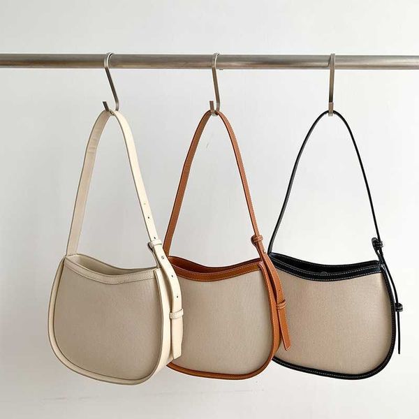 

new single shoulder bag women's versatile fashion handbag triumphal arch underarm pu panel small ins canvas
