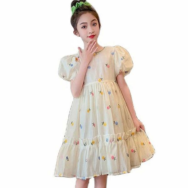 

girl's dresses summer dress for girls big bow dress girls floral pattern dress child casual style costume for girls p230327, Red;yellow