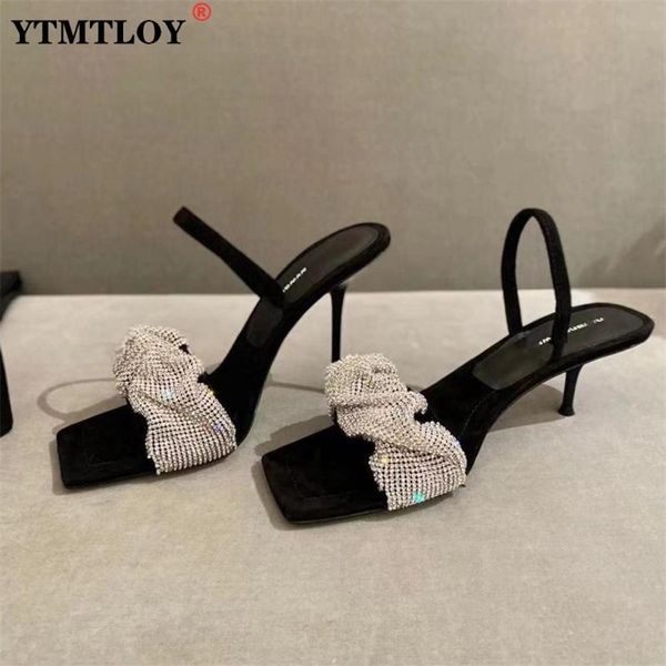 

sandals fashion women open toe party pumps thin high heels elegant nightclub dress shoes quality 230328, Black