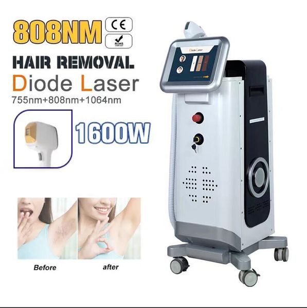 

us acessories ice platinum 1600w diode laser 808 diode laser hair removal machine skin rejuvenation professional painless hair remove beauty, Black