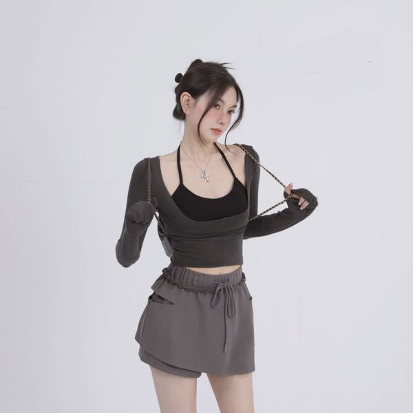 

women s t shirt camisole stretch tee square collar tshirt ropa mujer gothic y2k clothes grunge aesthetic 2 piece sets 230327, White