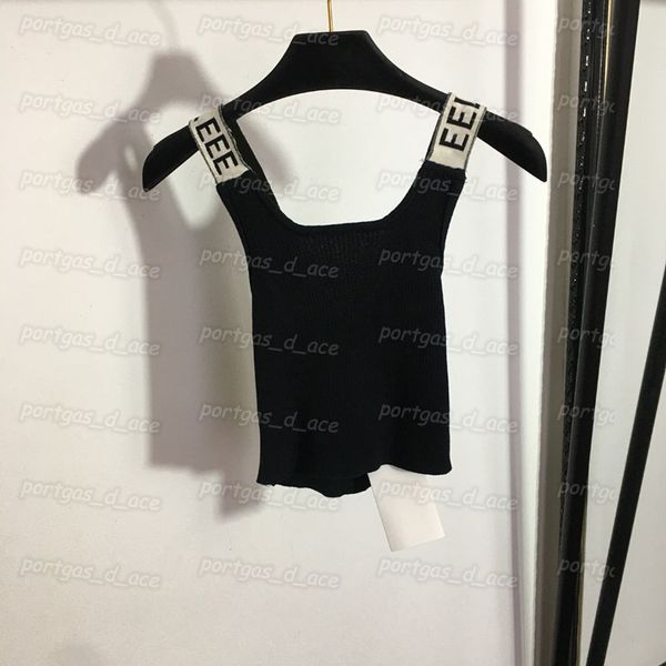

womens knit t shirt sleeveless knit tank summer fashion style knits, Black