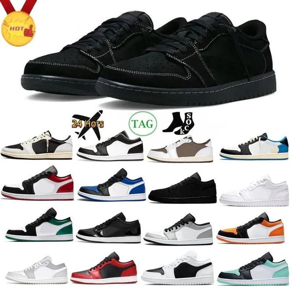 

low 1 mens basketball shoes 1s reverse mocha black white phantom fragment lows panda unc tear away silver university blue grey green twist m