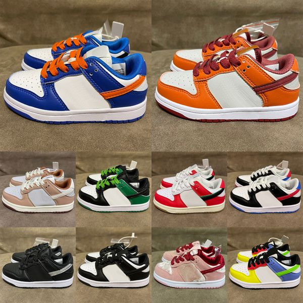 

2023 chunky kids running shoes dunks low sports outdoor athletic unc black children white boys girls casual fashion sneakers kid walking tod