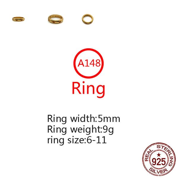 

a148 s925 sterling silver ring personalized fashion punk hip hop style gold plated cross flower couple letter shaped jewelry lover gift