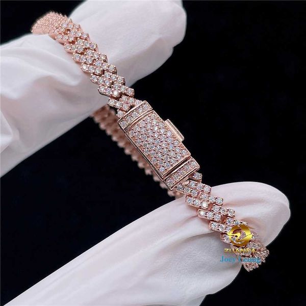

fine jewelry hip hop pass diamond tester 5mm moissanite vvs cuban chain bracelet, Silver