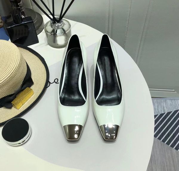 

designer shoes women pumps high heels tacones pointed toe stilettos ladies spring autumn shoe metal sandals black patent leather heel